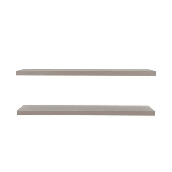 English Elm Ecco 47 Inch Floating Wall Shelves Set of 2 with Hidden Brackets for Modern Rooms B200P235855