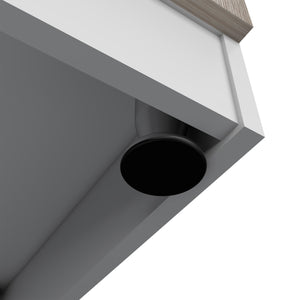 English Elm Oklahoma Utility Sink With Double Door Cabinet - Durable Stainless Steel Worktop For Storage Solutions B128S00141