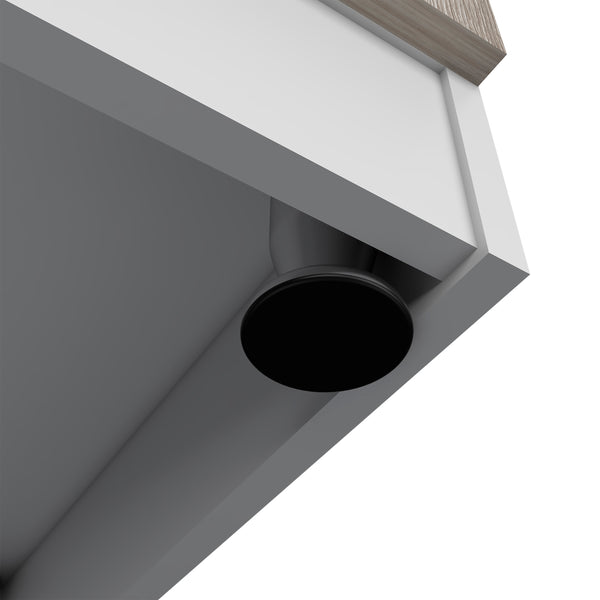 English Elm Oklahoma Utility Sink With Double Door Cabinet - Durable Stainless Steel Worktop For Storage Solutions B128S00141