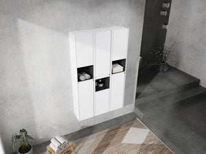 English Elm 12" Bathroom Side Cabinet - Sleek Wall-Mounted Storage With Soft-Close Doors & Modern Design W999S00283
