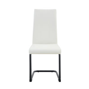 English Elm Modern Faux Marble Round Dining Set with 4 Upholstered Chairs for Small Spaces W3875S00064