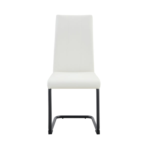 English Elm Modern Faux Marble Round Dining Set with 4 Upholstered Chairs for Small Spaces W3875S00064