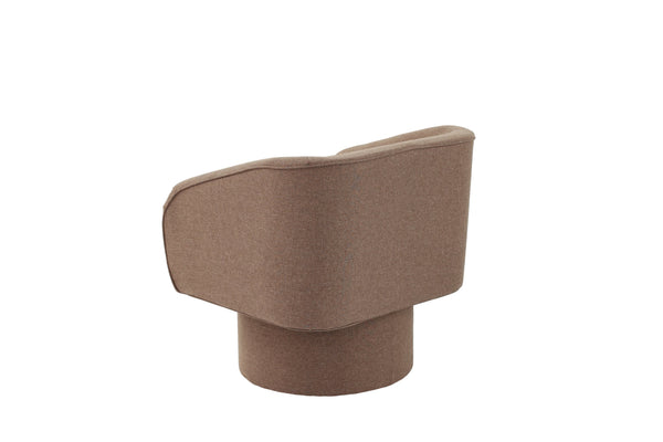 English Elm Classic Swivel Accent Chair with Linen-Like Upholstery, Modern Curved Design, Cozy Cushioning for Living Room Light Coffee 29 L x 20 W x 31 H B011P281855