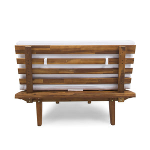 English Elm Hillcrest Solid Acacia Corner Sofa with Built-in Side Table for Outdoor Living 61288.00TSETSBWHI
