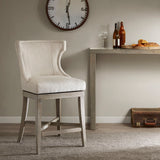 Madison Park Carson Transitional Counter Stool with Swivel Seat MP104-0512 Cream