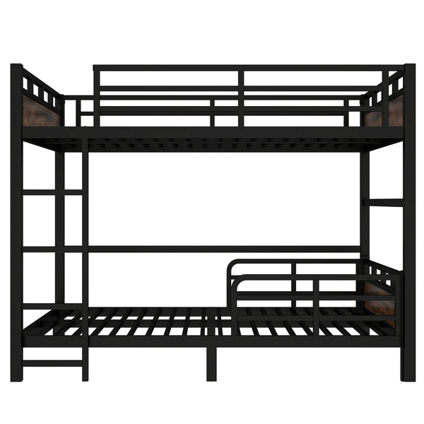 English Elm Twin Xl Solid Pine Loft Bed with Built-in Led Lighting and Storage Shelves Vintage,Wood W1580S00443