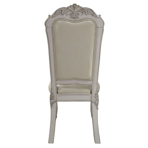 English Elm Ivory Tufted Side Chairs Set Of 2 - Elegant Bone-White Finish, Comfortable Upholstery & Classic Design B062P209249