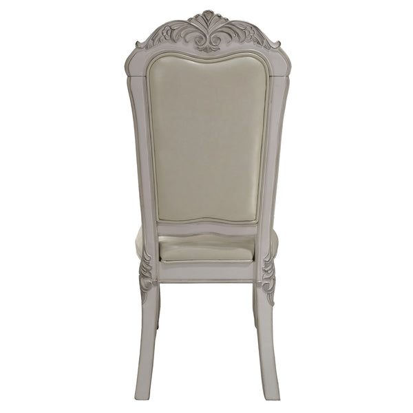 English Elm Ivory Tufted Side Chairs Set Of 2 - Elegant Bone-White Finish, Comfortable Upholstery & Classic Design B062P209249