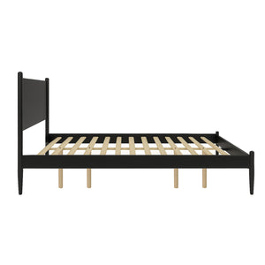 English Elm Mid-Century Modern Eastern King Wooden Platform Bed In Sleek Black - Durable, Stylish & Timeless Design B016S00023