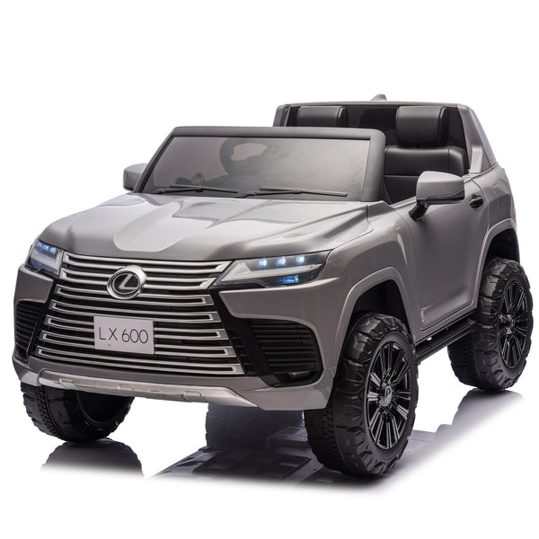 English Elm Licensed Lexus Lx600 24v Two Seater Kids Ride on Suv with Remote and Suspension Gray W1578P339058