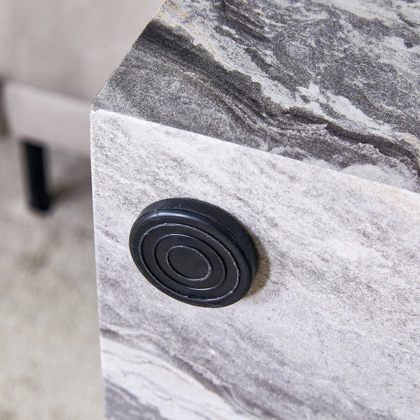 English Elm 39.3*23.6*12 Grey Stone Pattern Coffee Table - MDF Luxury Finish, Ready-to-Use Accent for Modern Homes W1151P242267