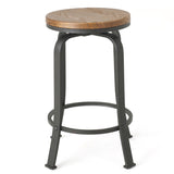 Christopher Knight Home® - Noble House - Skyla Natural Wood Rotating Counter Stool - Set of 2