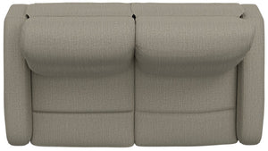 English Elm Beige Manual Reclining Loveseat with Dual Contoured Seats for Compact Living Spaces B361P484467