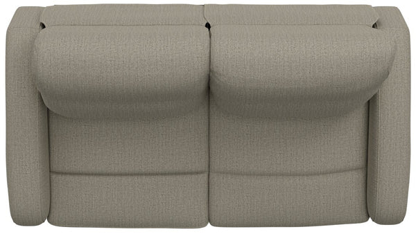 English Elm Beige Manual Reclining Loveseat with Dual Contoured Seats for Compact Living Spaces B361P484467