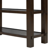 English Elm Trexm Retro Console Table With Drawer and Two Sturdy Shelves For Entryway, Living Room (Espresso)