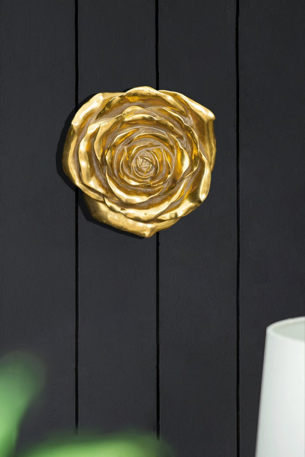 English Elm S/2 Gold Rose Wall Accents - Elegant Floral Decor For Modern Interiors, Timeless Botanical Accent Pieces W2078P223156-GIGA