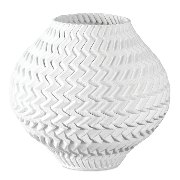 Plisse Contemporary 3D-Printed Ceramic Vase - A Timeless Blend of Modern Design and Artisan Craftsmanship