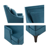 Martha Stewart Anna Modern/Contemporary Arm Accent Chair MT100-0155 Blue