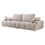 English Elm 86.6″ Large Size Two Seat Sofa,Modern Upholstered,Light Gray Suede Fabric