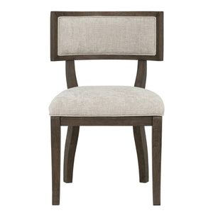 English Elm Marie Upholstered Dining Chairs Set of 2 - Solid Rubberwood Frame, Aged Brown Oak Legs, Plush Seat Comfort B035P341163