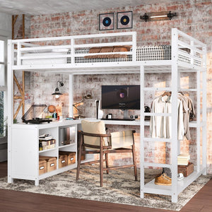 English Elm Twin House Bunk Bed with Slide Storage Stairs and Safety Rails for Kids Rooms W1580S00367