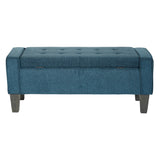 OSP Home Furnishings Baytown Storage Bench Azure