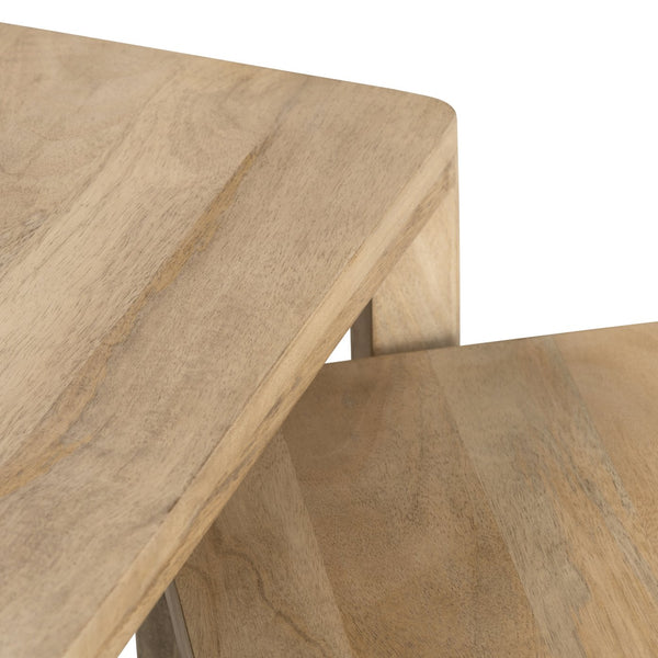 Crestview Collection Transitional Accent Table - Solid Mango Wood With Open-frame Design For Modern Living Room Decor Brown Solid Wood Cvfnr4833