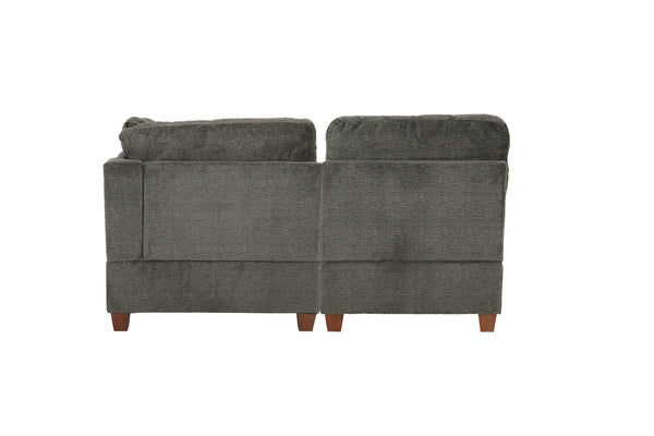 English Elm Modular 3-Piece Gray Chenille Set - Versatile Seating For Lounging, Entertaining, And Cozy Spaces B089S00003