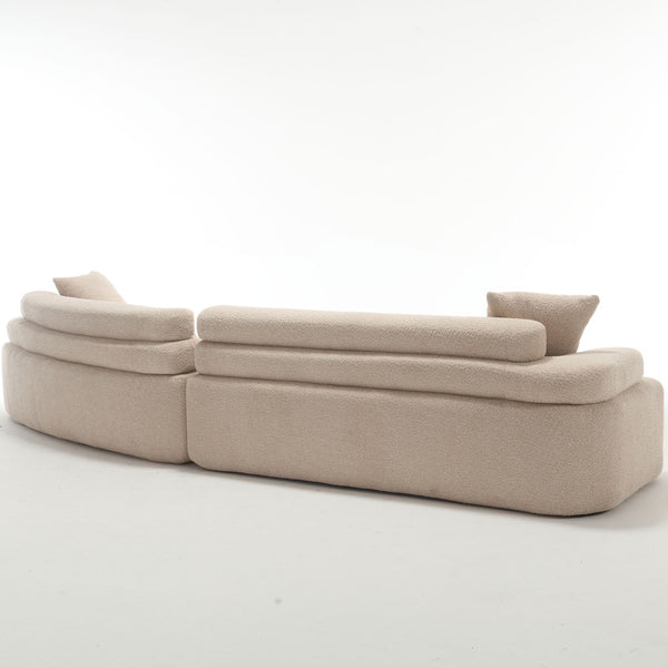 English Elm Modern Foam-Filled Sleeper Sofa Bed With Unique Boucle Design For Living Room & Bedroom Decor W2705S00007-GIGA
