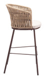 Freycinet Barstool Natural 703990 Zuo Modern