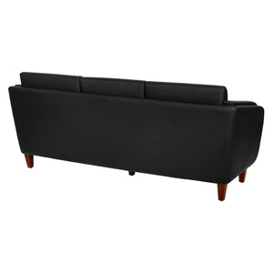 OSP Home Furnishings Loveseat Commercial Grade Faux Leather Two Seat Sofa with Cherry Wood Legs for Offices Sofa SL59403-U65