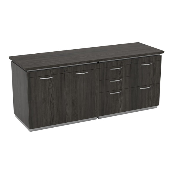 OSP Home Furnishings Tuxedo Executive Office Credenza with File Storage and Modern Professional Workspace Design Multifile/ TUXSGW-TYP204