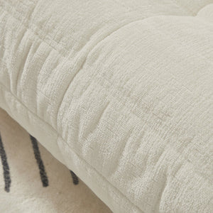 English Elm Fireside Chenille Floor Chair — Plush Armless Lounge Sofa, High-Resilience Foam, Lightweight, Non-Slip Comfort W791P241292