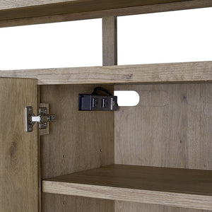 English Elm English Knotty Oak Veneer Console with Bowtie Inlay Artisan Craft Storage Sideboard B2699P443203