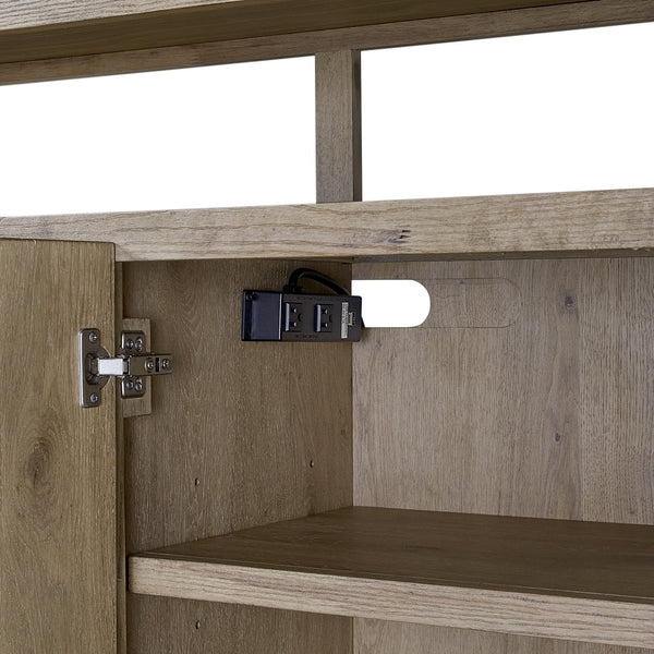 English Elm English Knotty Oak Veneer Console with Bowtie Inlay Artisan Craft Storage Sideboard B2699P443203