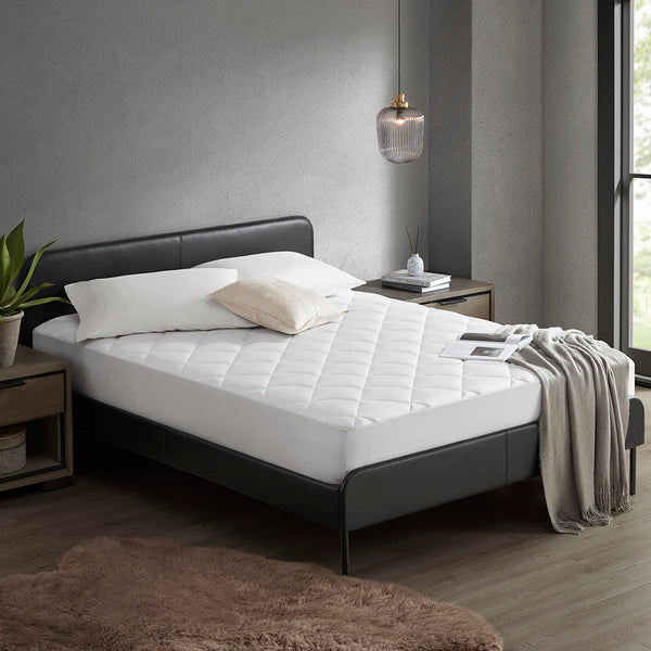 JLA Home Sharper Image - Overfilled Cooling Deep Pocket Mattress Pad with Plush Down-Alternative Fill, OEKO-TEX Certified Comfort 75 L x 54 W x 0.8H SI16-0015