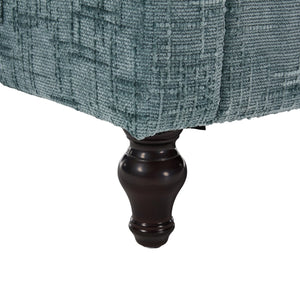 English Elm Modern chenille 2-seater sofa with LED lighting, USB charging, storage pocket, sturdy wood legs Lake Blue W395P318545