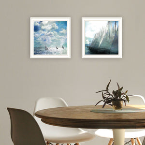 English Elm Trendy Decor 4u Sail Away Two Panel Framed Art Coastal Nautical Living Room Set B067P256642