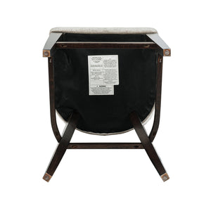 English Elm Beever Elegant Taupe Chenille Upholstered Barstool With Rubberwood Frame & Gold Accents For Comfort B365P397993