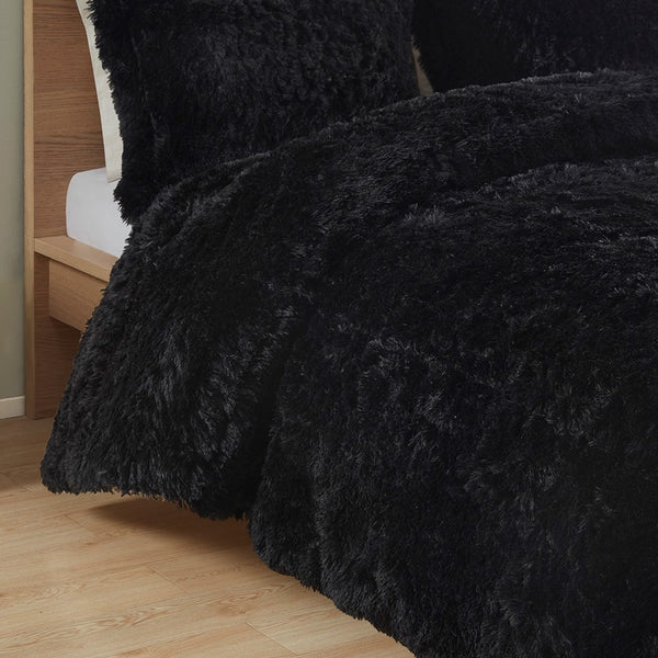 English Elm King/Cal Shaggy Long Fur Comforter Mini Set – Plush Faux Fur Reversible Comforter with Fluffy Shams, Cozy King/Cal Bedding B03595935