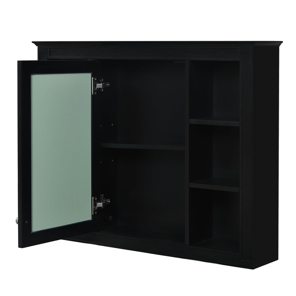English Elm 36'' Modern Bathroom Vanity With Medicine Cabinet, Soft-Close Doors & Drawers For Stylish Storage SW000134AAB-1