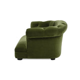 English Elm Kiki 36.5" Chesterfield Dog Sofa Bed, Medium, Olive Green Performance Velvet