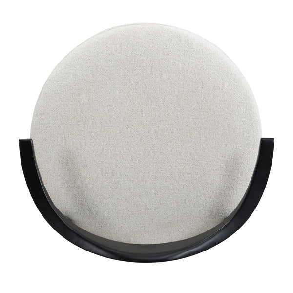 English Elm Christopher Knight Home® - Upholstered Nordic Accent Chair Beige with Black Frame — Modern 300lb Capacity Reading Armchair for Sunroom N779P264850B