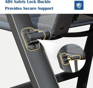 English Elm Patio Folding Chairs Set Of 2 - Lightweight, Ergonomic, Padded Textilene For Ultimate Outdoor Comfort W1859P321619-GIGA