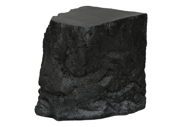 English Elm Accent Table Rock Sculpted Magnesium Oxide Matte Black Indoor Outdoor Side B2710P461685