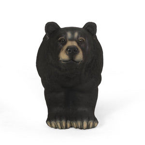 English Elm Christopher Knight Home® - MGO Bear Bench Lightweight Concrete Outdoor Bench in Matte Black with Detailed Bear Design, 31.75" W 72985.00
