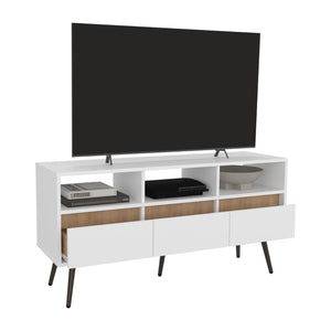 English Elm Aranjuez 47" TV Stand with 3 Drawers & 3 Open Shelves, Open-Back Cable Management, 60" TV Ready B070P254789