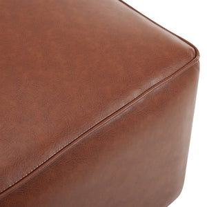 English Elm Upholstered Corduroy Square Ottoman Plywood Frame Sectional Footrest for Living Room N757P414087O
