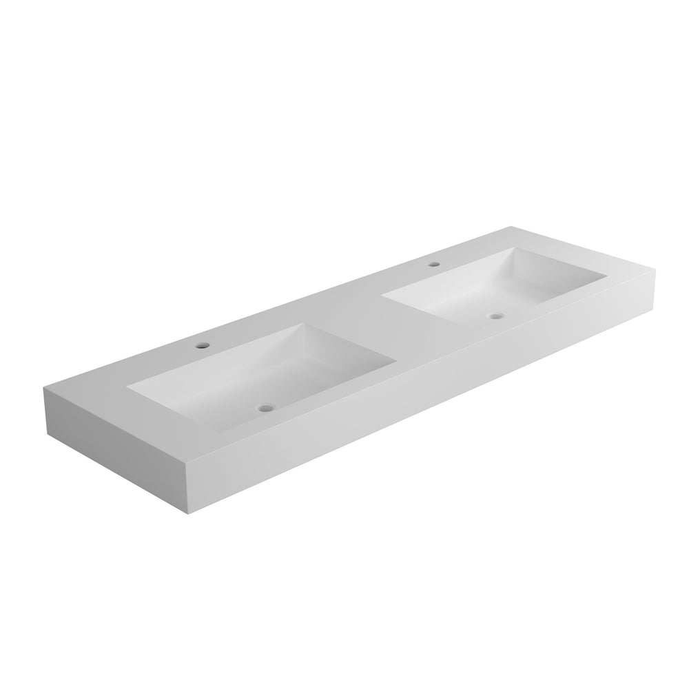 English Elm Stone Resin Rectangular Vessel Basin Sink for a Spa Inspired Bathroom Vanity T3785P355768