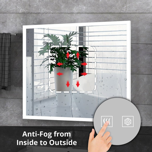 English Elm Aurorium Frameless Led Vanity Mirror with Defogger and Touchscreen for Modern Bathrooms B2731P478346